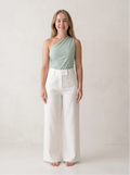 Linen Wide-Leg Petite Trouser