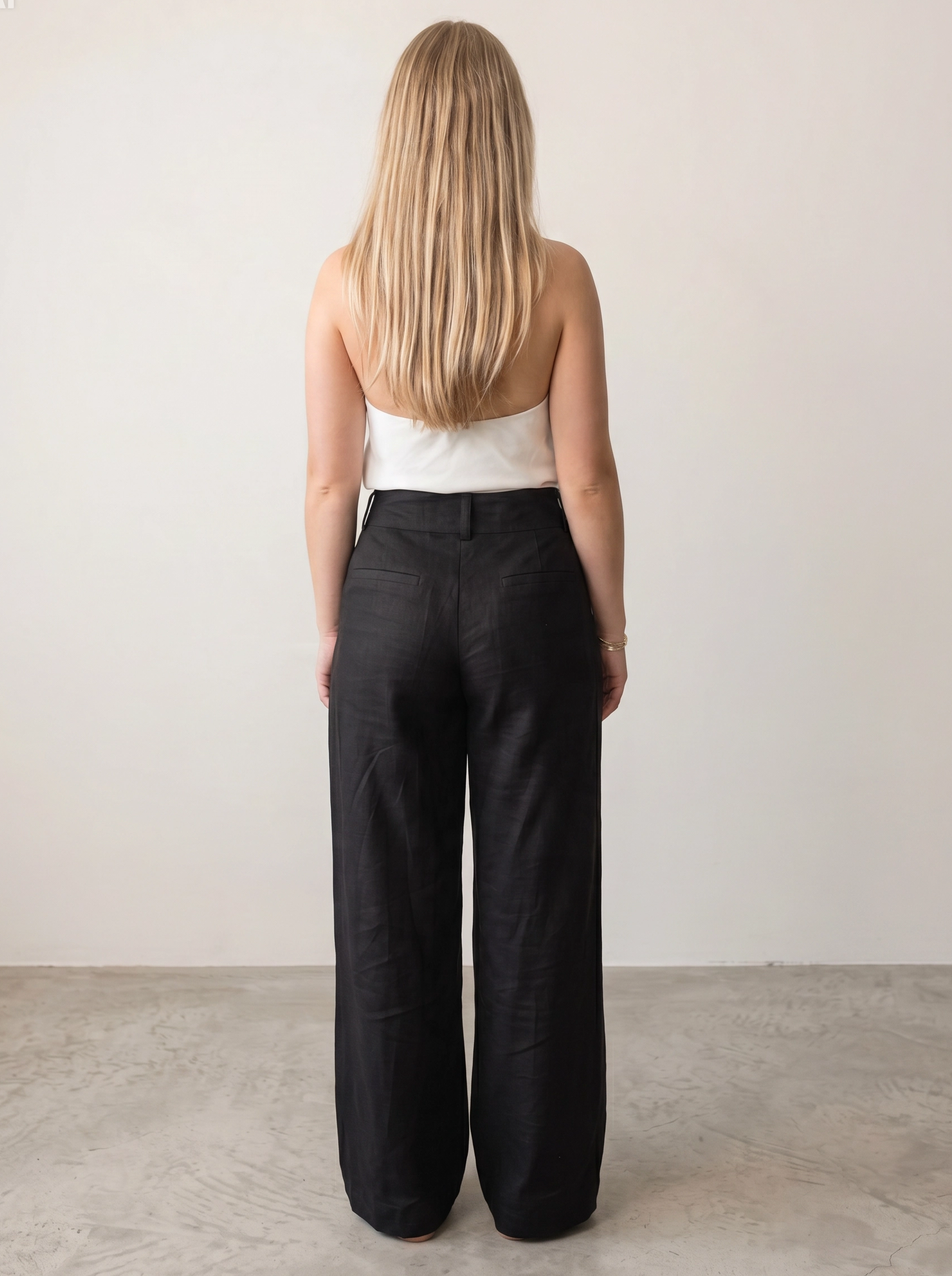 Linen Wide-Leg Petite Trouser