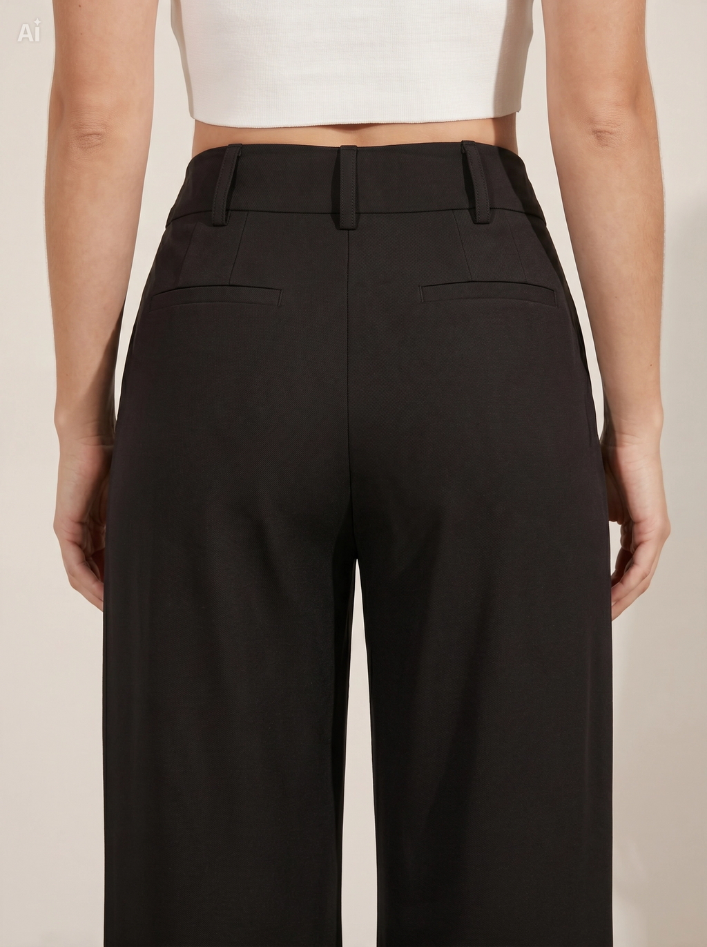 Pleated Wide-Leg Petite Trouser