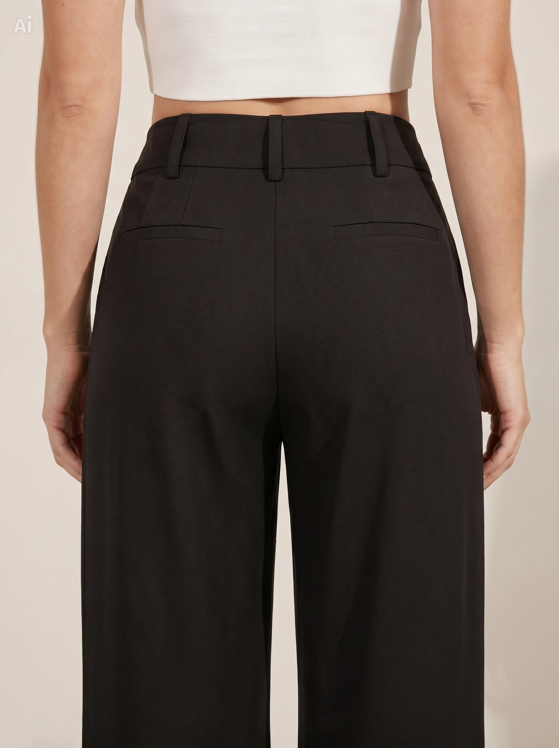 Pleated Wide-Leg Petite Trouser