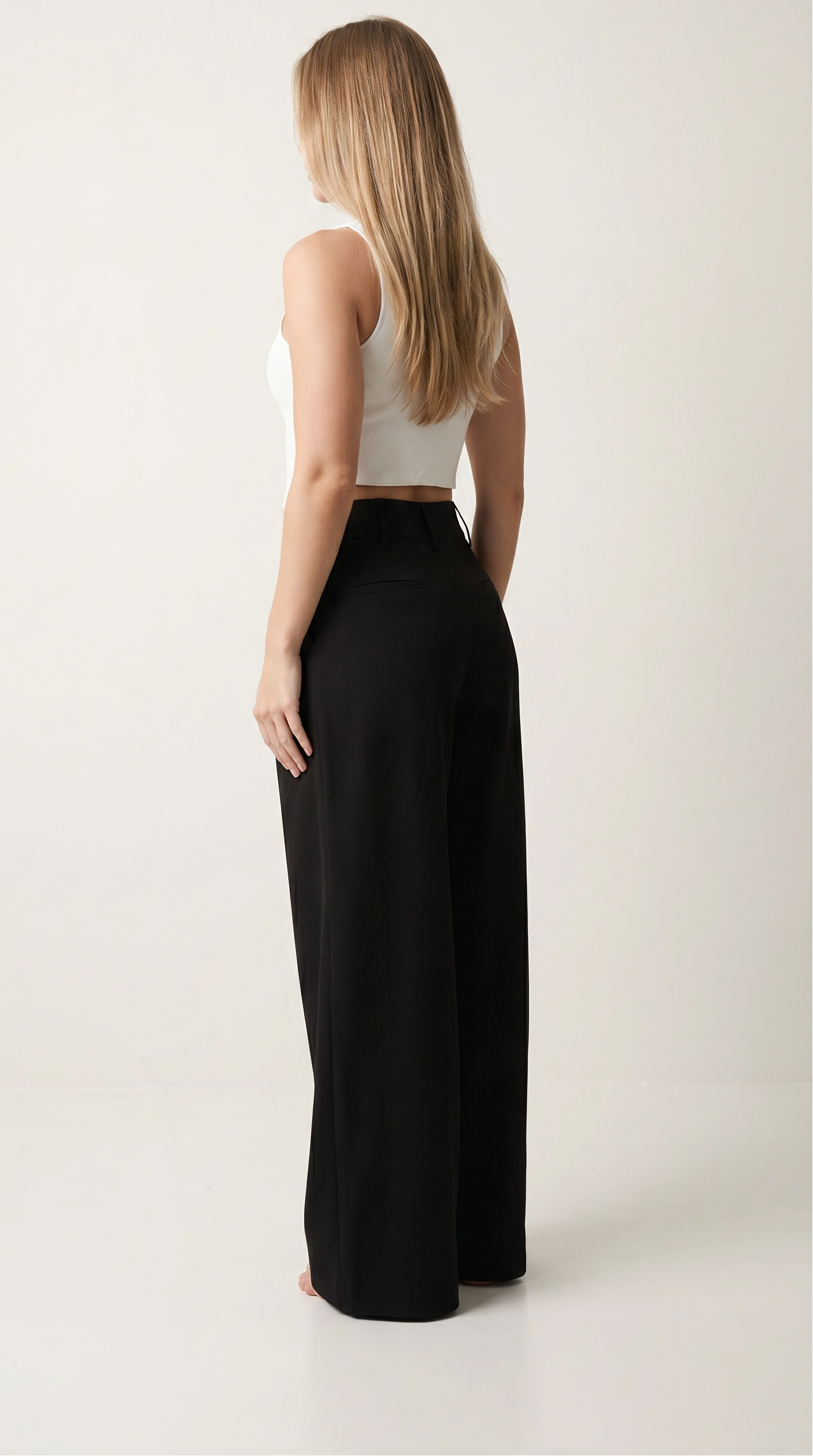 Pleated Wide-Leg Petite Trouser