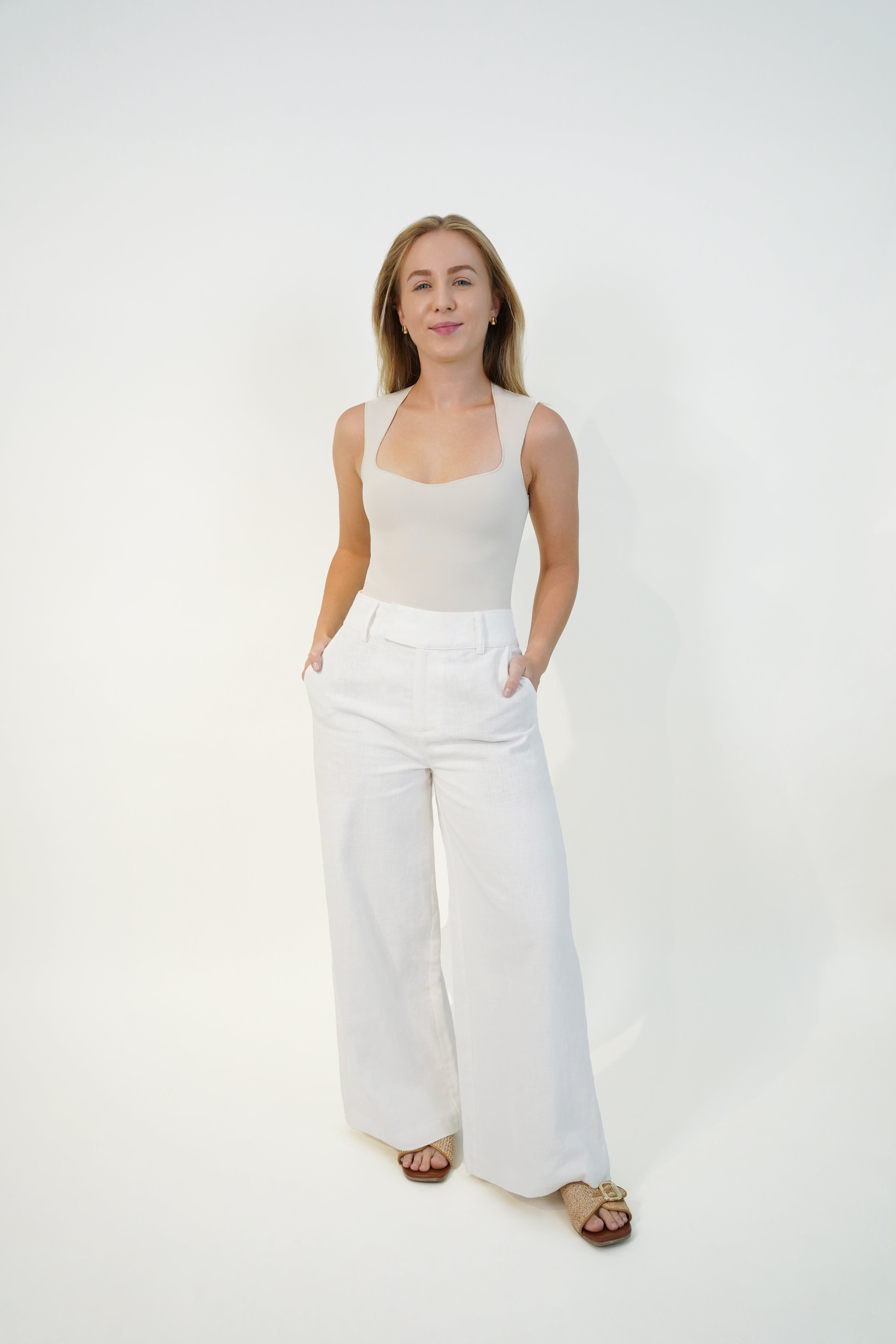 Premium Petite Linen Trouser